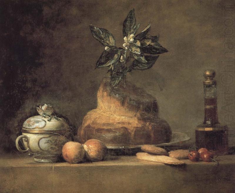 Jean Baptiste Simeon Chardin There is the still-life pastry cream china oil painting image